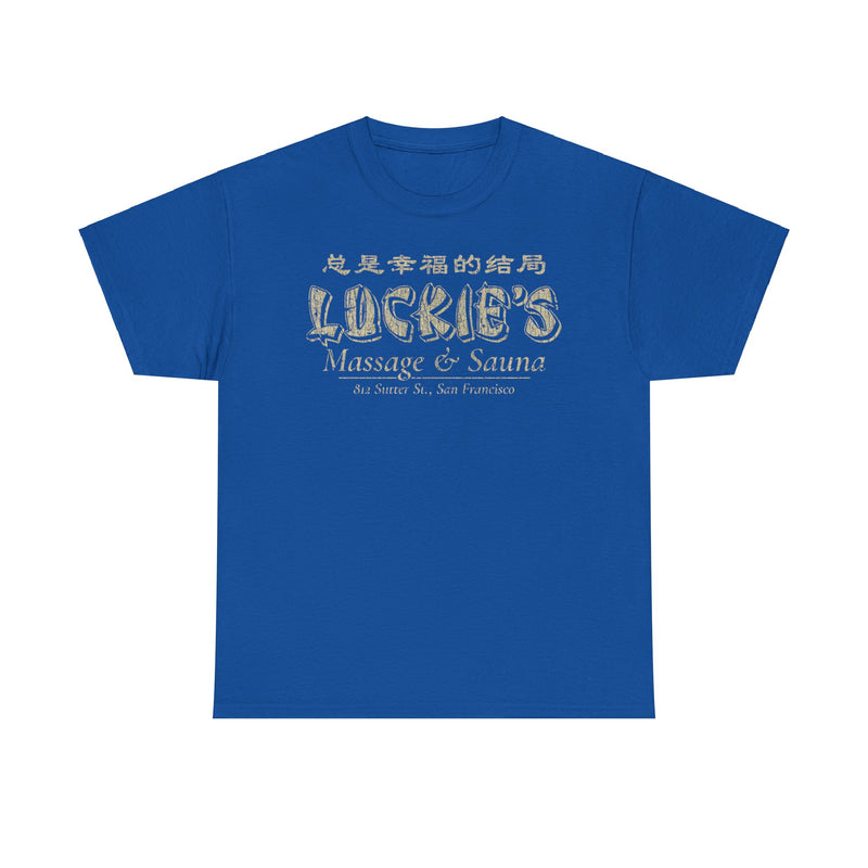 Load image into Gallery viewer, Luckies Massage Sauna San Francisco California T-shirt