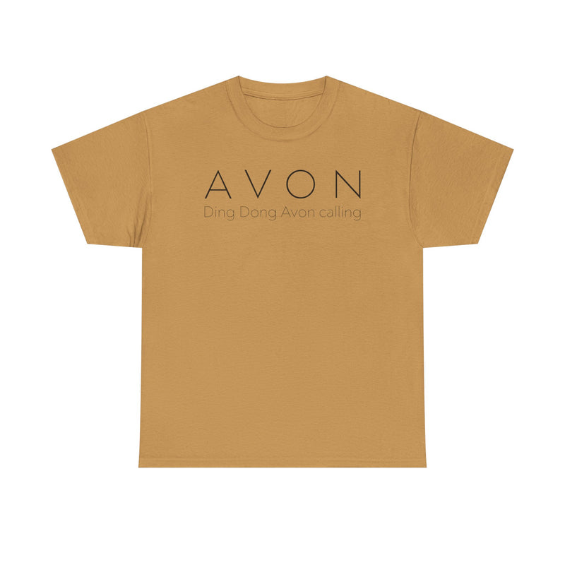 Load image into Gallery viewer, Avon T-Shirt Defunct Cosmetics Company Ding Dong Avon Calling Beauty Tee
