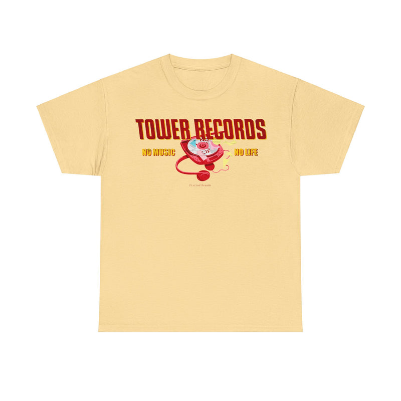 Load image into Gallery viewer, Tower Records No Music No Life Nostalgic Tribute T-Shirt