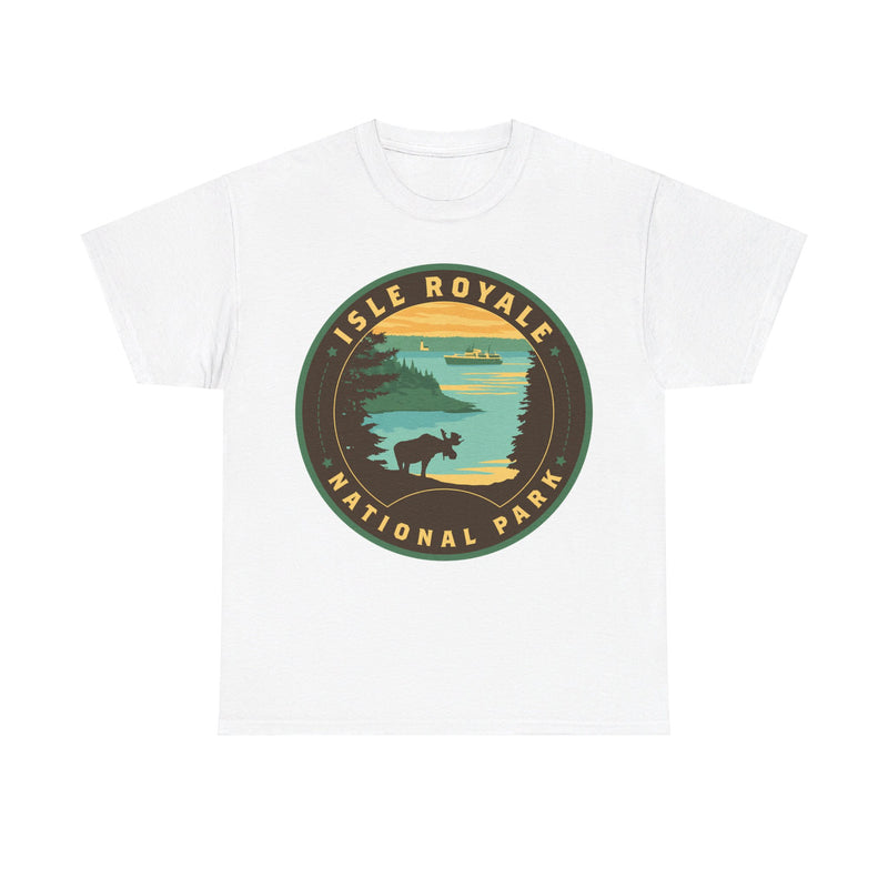 Load image into Gallery viewer, Isle Royale National Park Michigan Round Logo T-shirt