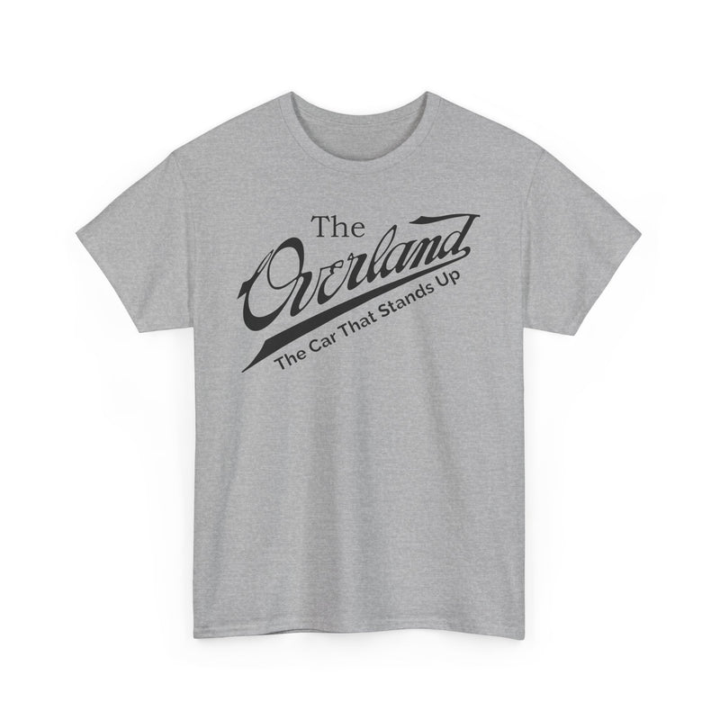 Load image into Gallery viewer, Overland The Car That Stands Up Classic Script Logo T-shirt