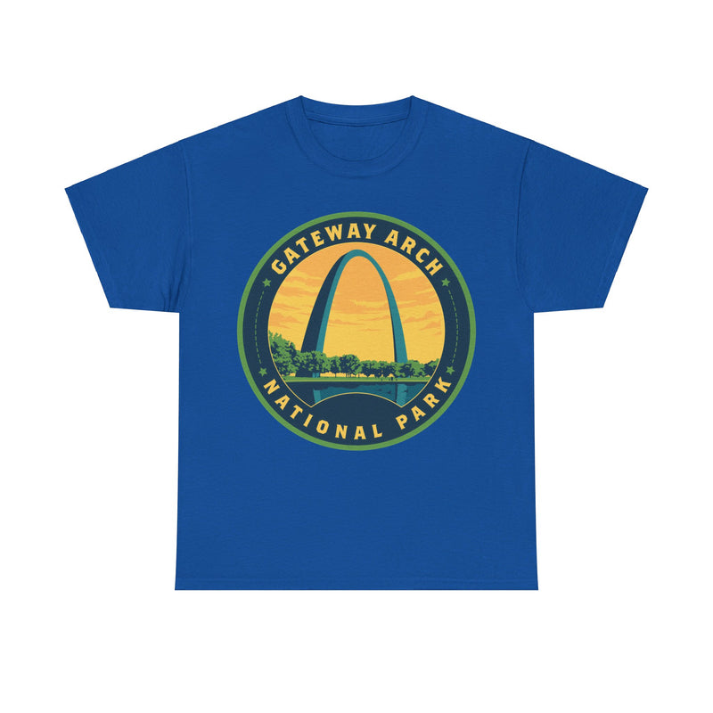 Load image into Gallery viewer, Gateway Arch National Park Missouri Round Logo T-shirt