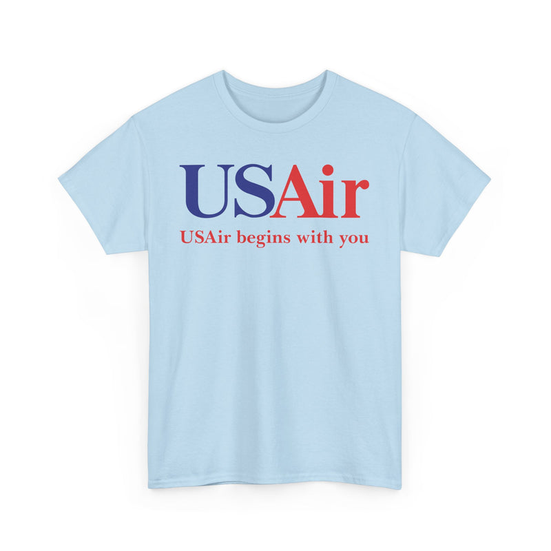 Load image into Gallery viewer, USAir Begins With You Classic American Airline Logo T-shirt