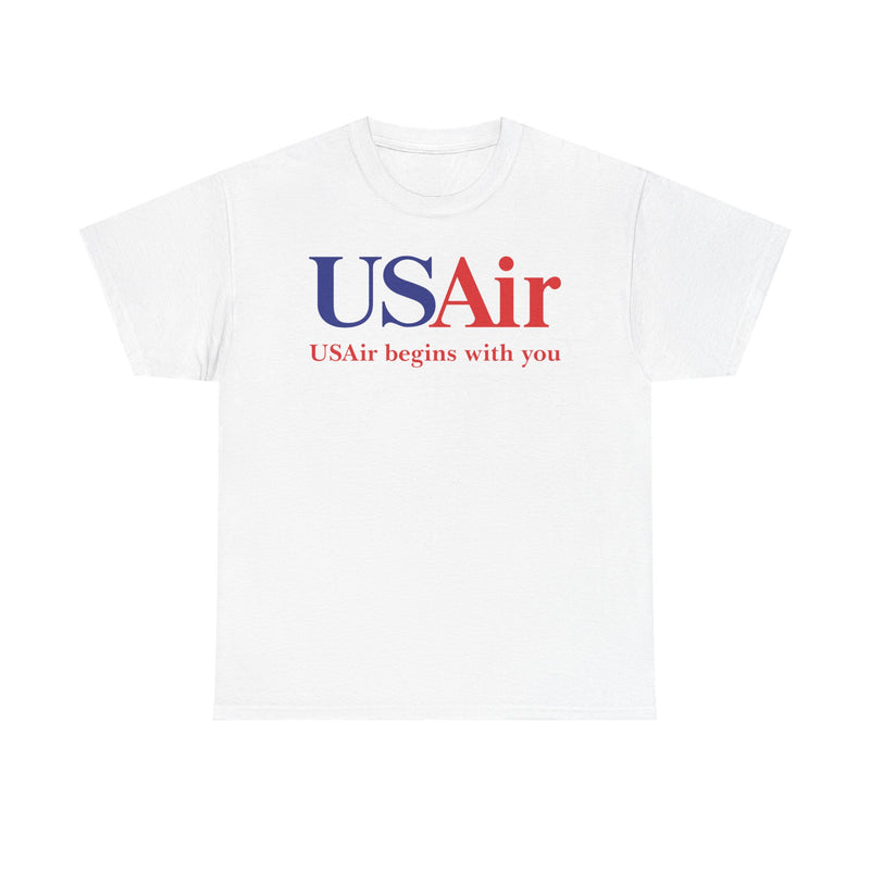 Load image into Gallery viewer, USAir Begins With You Classic American Airline Logo T-shirt