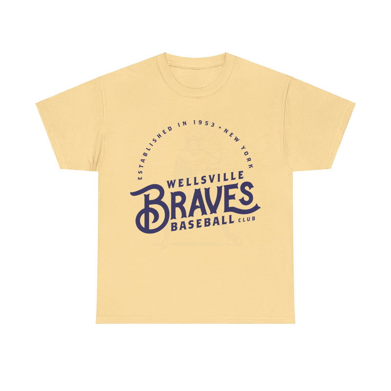 Load image into Gallery viewer, Wellsville Braves Est 1953 New York Baseball T-shirt