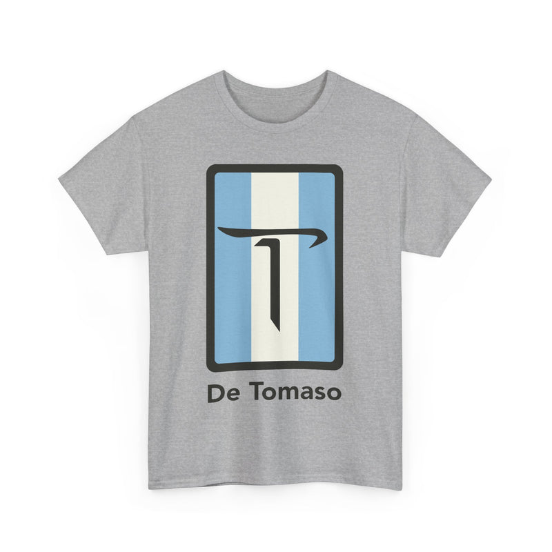Load image into Gallery viewer, De Tomaso Italian Sports Car Manufacturer Blue Stripe T-shirt