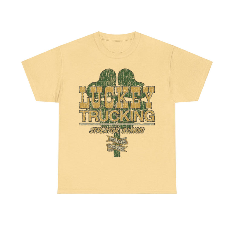 Load image into Gallery viewer, Luckey Trucking Streator IL 1970 Distressed Print T-shirt