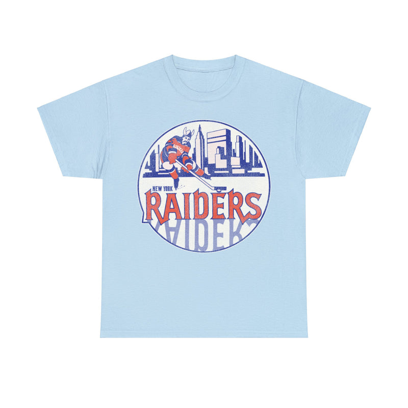 Load image into Gallery viewer, New York Raiders Logo Nostalgic Hockey T-shirt