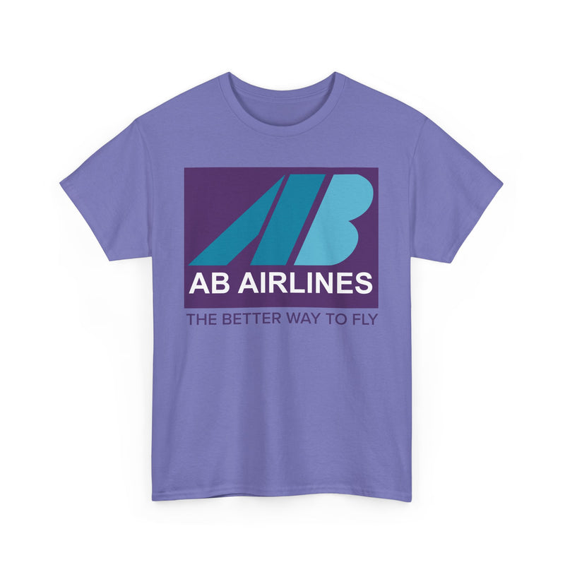 Load image into Gallery viewer, AB Airlines The Better Way to Fly Vintage Airline Logo Aviation T-shirt