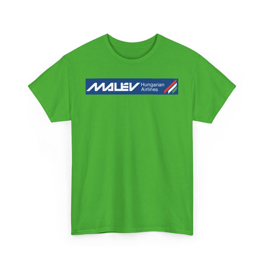 Malev Hungarian Airlines Vintage European Flag Carrier Aviation T-shirt