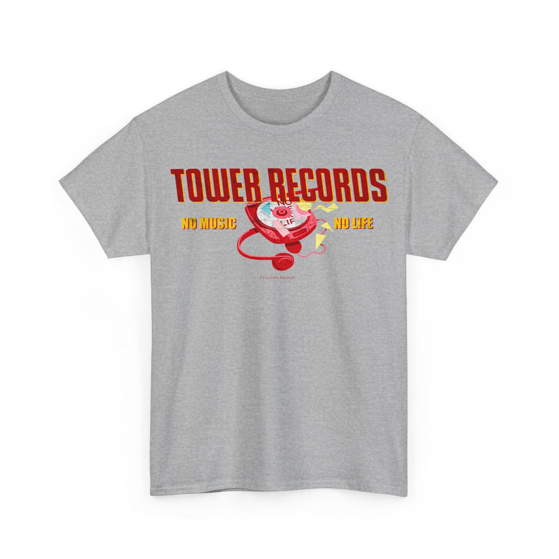 Load image into Gallery viewer, Tower Records No Music No Life Nostalgic Tribute T-Shirt