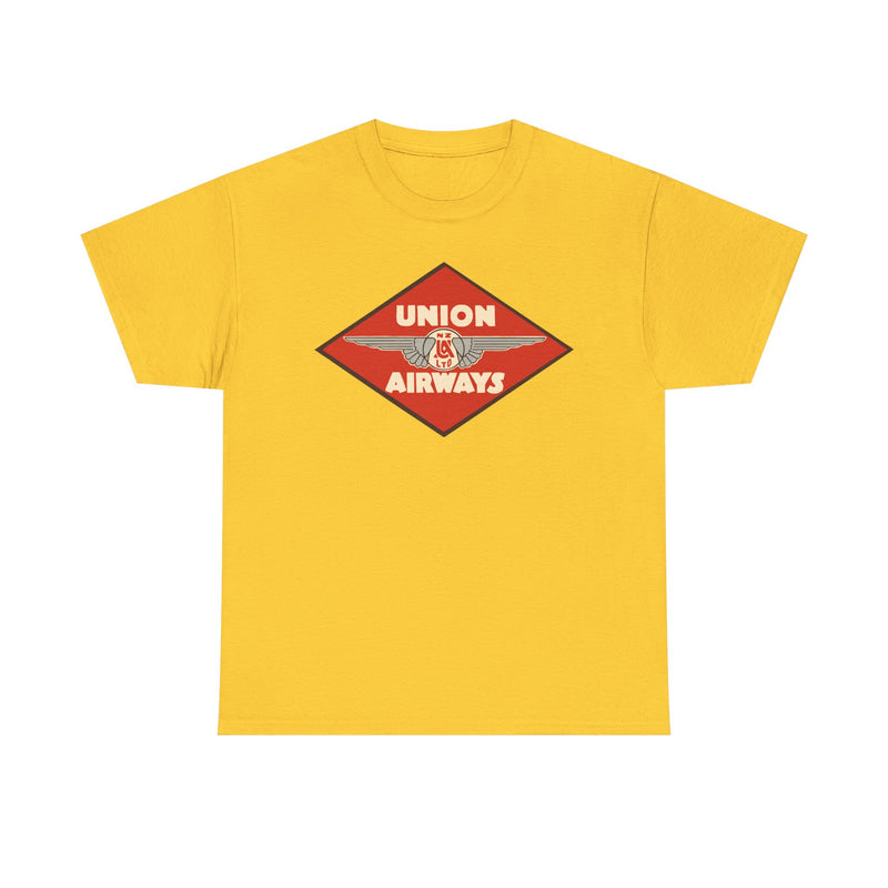 Load image into Gallery viewer, Union Airways NZ Red Diamond Winged Logo New Zealand Aviation T-shirt