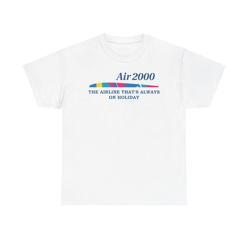 Load image into Gallery viewer, Air 2000 The Airline That's Always on Holiday Vintage Logo Aviation T-shirt