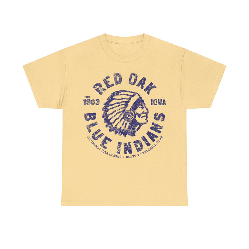Load image into Gallery viewer, Red Oak Blue Indians Est 1903 Iowa Baseball T-shirt