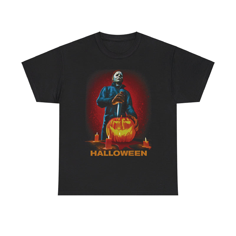Load image into Gallery viewer, Halloween Horror Movie Michael Myers Pumpkin T-shirt