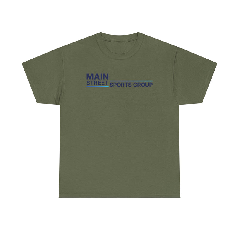 Load image into Gallery viewer, Main Street Sports Group T-Shirt Athletic Company Logo Blue Tee