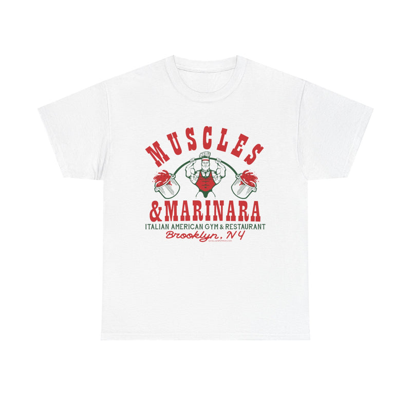 Load image into Gallery viewer, Muscles Marinara New York Italian American Gym Restaurant T-shirt