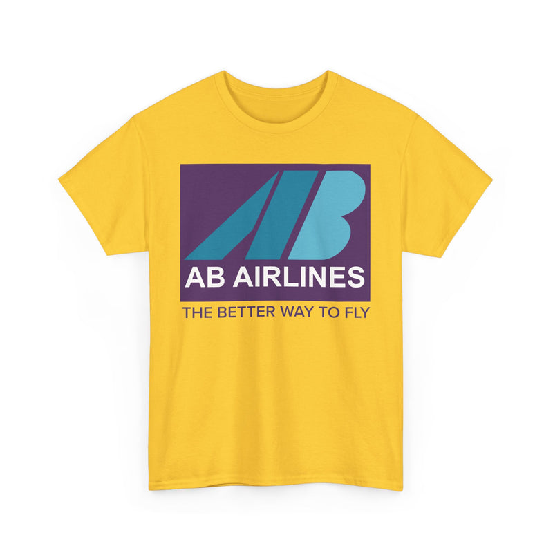 Load image into Gallery viewer, AB Airlines The Better Way to Fly Vintage Airline Logo Aviation T-shirt