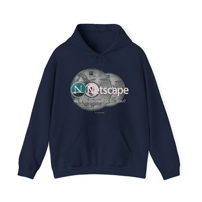 Load image into Gallery viewer, Netscape Navigator Internet Browser Retro Nostalgic Pullover Hoody