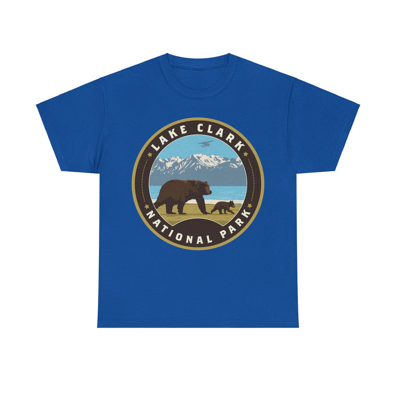 Load image into Gallery viewer, Lake Clark National Park Alaska Round Logo T-shirt