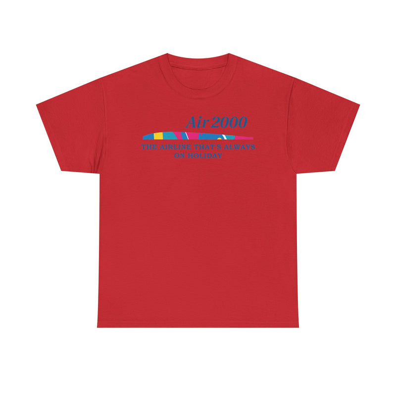 Load image into Gallery viewer, Air 2000 The Airline That's Always on Holiday Vintage Logo Aviation T-shirt