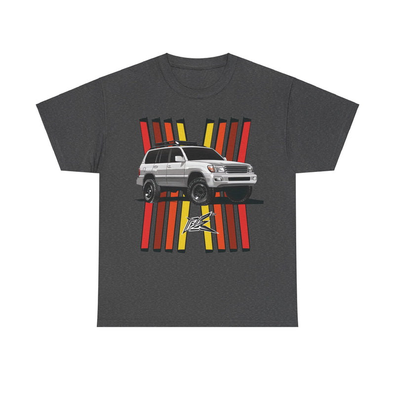 Load image into Gallery viewer, Toyota Land Cruiser LC100 Retro TRD Racing Banner Car T-shirt