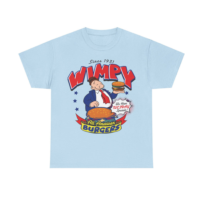 Load image into Gallery viewer, Wimpy All American Burgers Est 1931 Restaurant T-shirt