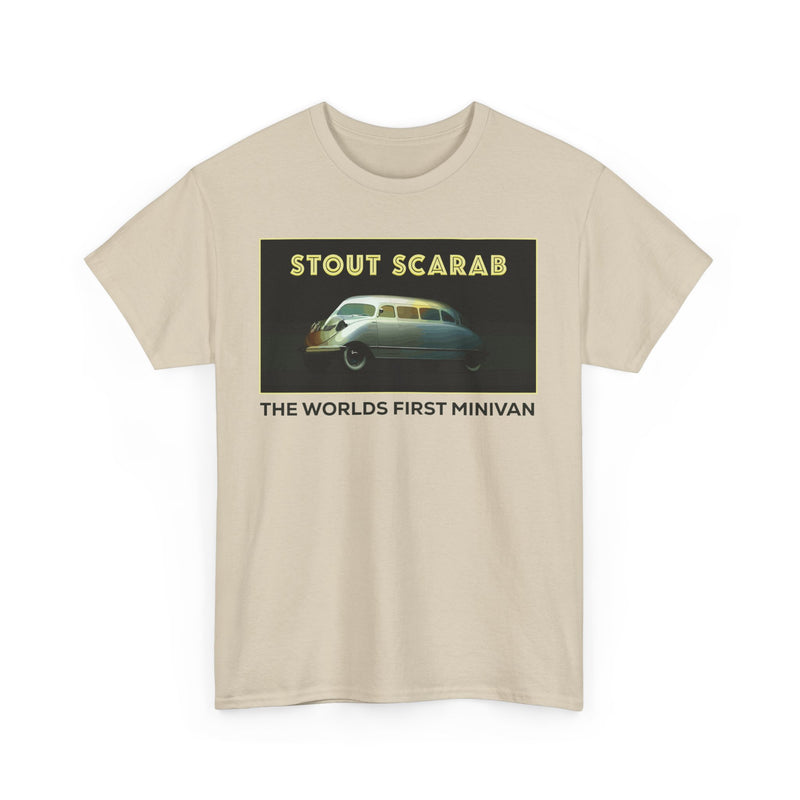 Load image into Gallery viewer, Stout Scarab The Worlds First Minivan Classic Automotive Logo T-shirt