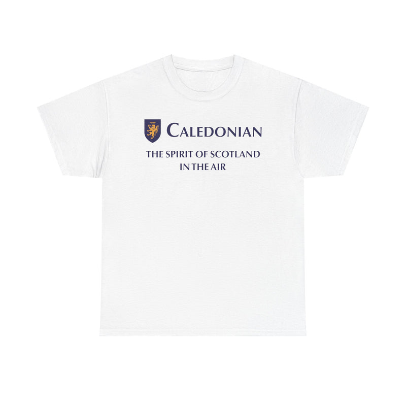 Load image into Gallery viewer, Caledonian The Spirit of Scotland in the Air Vintage Airline Logo T-shirt