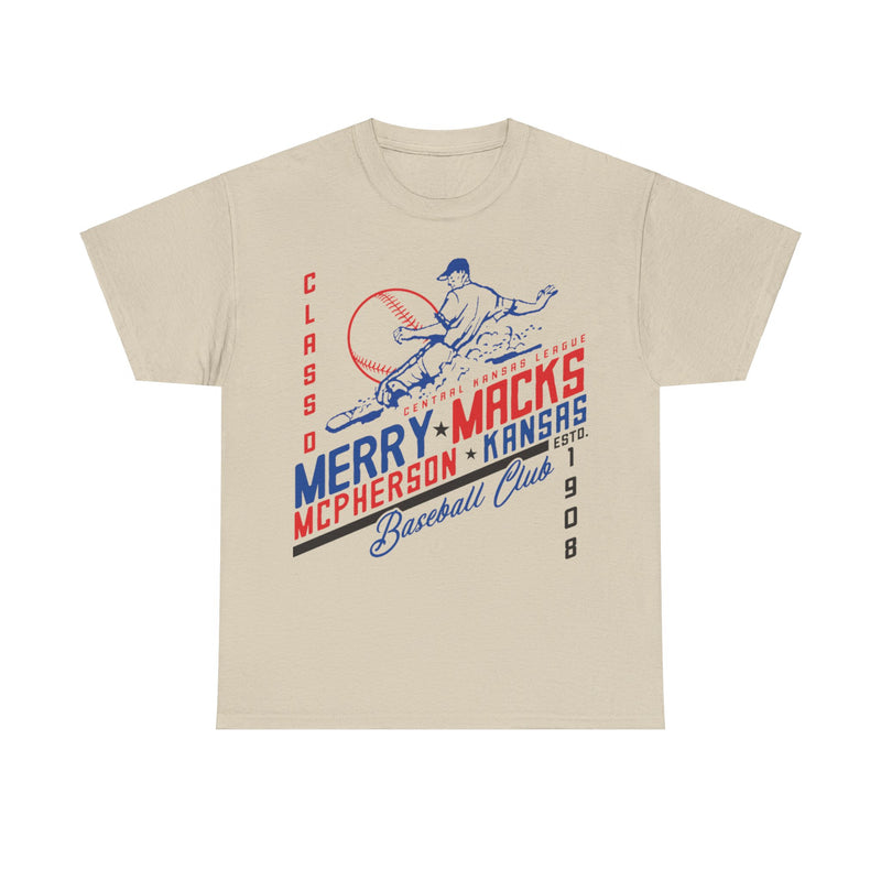 Load image into Gallery viewer, McPherson Merry Macks Est 1908 Kansas Baseball T-shirt