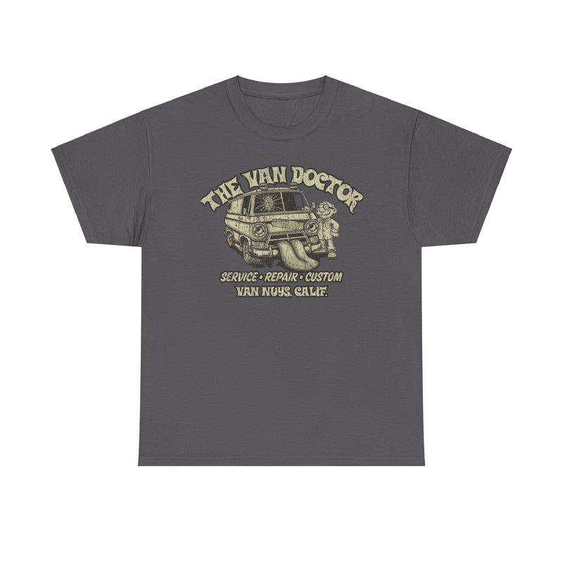 Load image into Gallery viewer, The Van Doctor 1971 Van Nuys California Service Auto Body Car Shop T-shirt