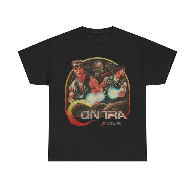 Load image into Gallery viewer, Contra 1987 Video Game Distressed Print T-shirt