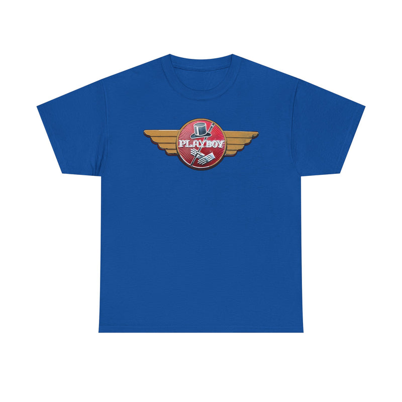 Load image into Gallery viewer, Playboy Golden Wings Classic Top Hat Emblem Rare Car T-shirt