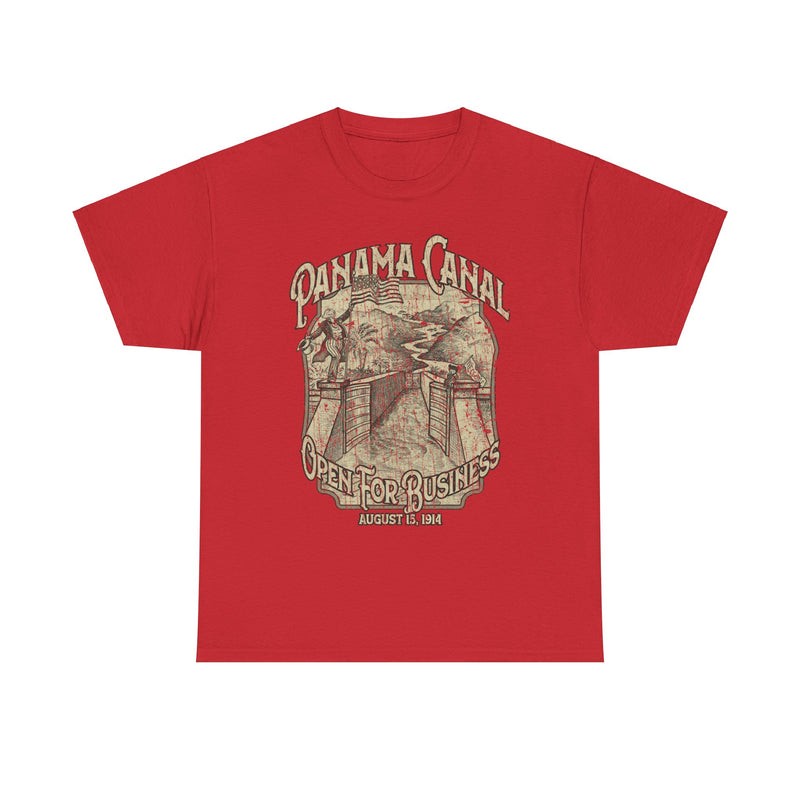 Load image into Gallery viewer, Panama Canal Open For Business 1914 Advertising T-shirt