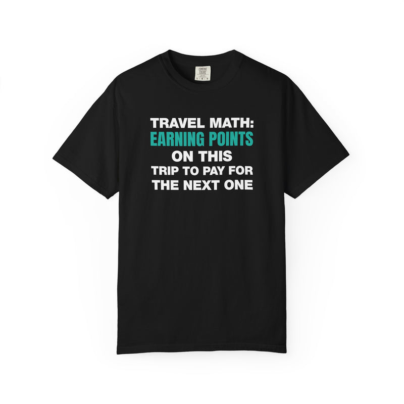 Load image into Gallery viewer, Travel Math Earning Points Credit Card Miles Travel Teal T-shirt