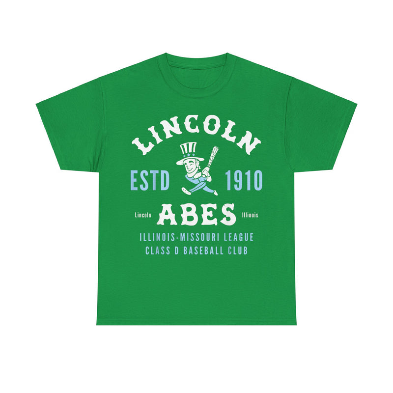 Load image into Gallery viewer, Lincoln Abes Est 1910 Illinois Baseball T-shirt