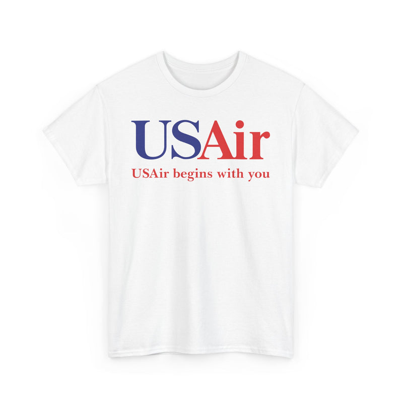 Load image into Gallery viewer, USAir Begins With You Classic American Airline Logo T-shirt