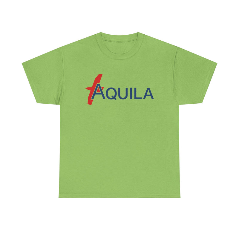 Load image into Gallery viewer, Aquila Italian Airline Red Blue Modern Logo Aviation History T-shirt