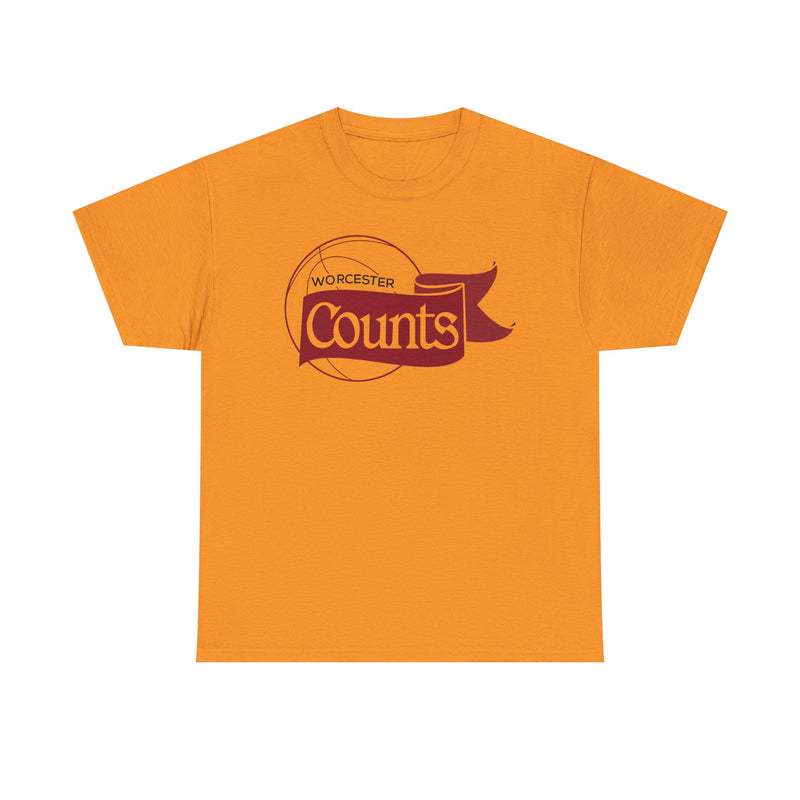 Load image into Gallery viewer, Worcester Counts Basketball 1989 Massachusetts T-shirt