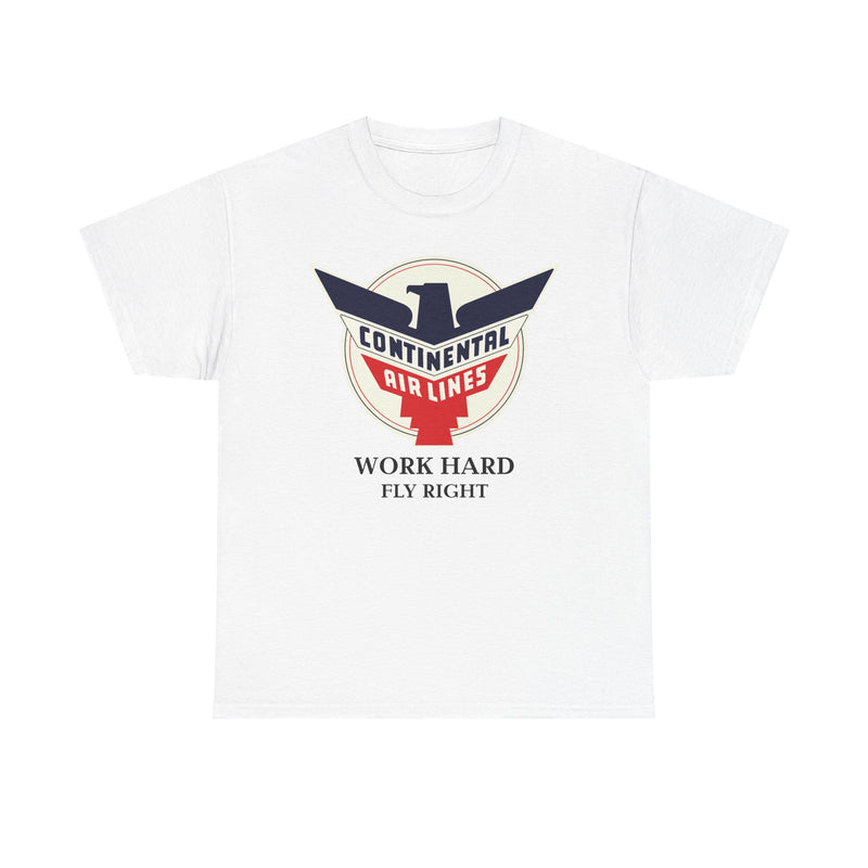 Load image into Gallery viewer, Continental Airlines Red White Blue Eagle Work Hard Fly Right T-shirt