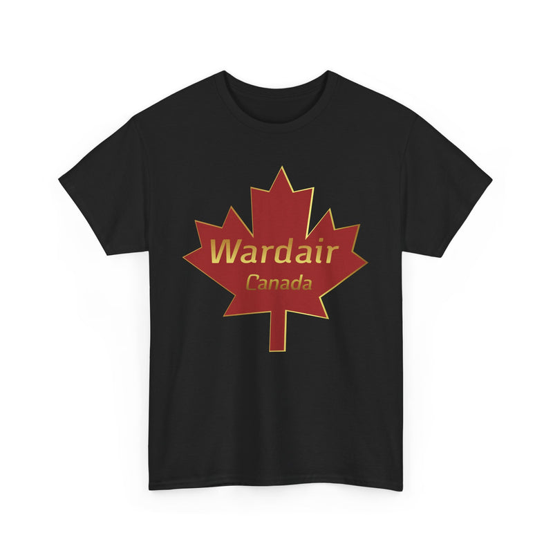 Load image into Gallery viewer, Wardair Canadian Maple Leaf Red Gold Charter Airline Vintage T-shirt