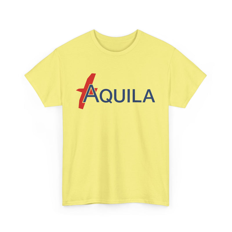 Load image into Gallery viewer, Aquila Italian Airline Red Blue Modern Logo Aviation History T-shirt