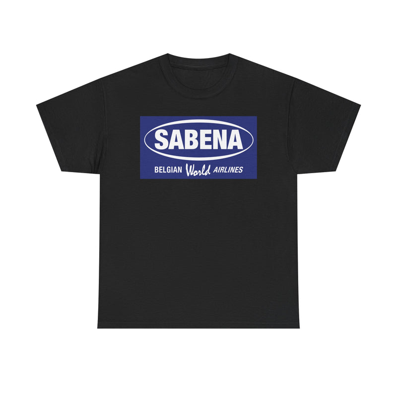 Load image into Gallery viewer, Sabena Belgian World Airlines Blue Oval Logo European Aviation T-shirt