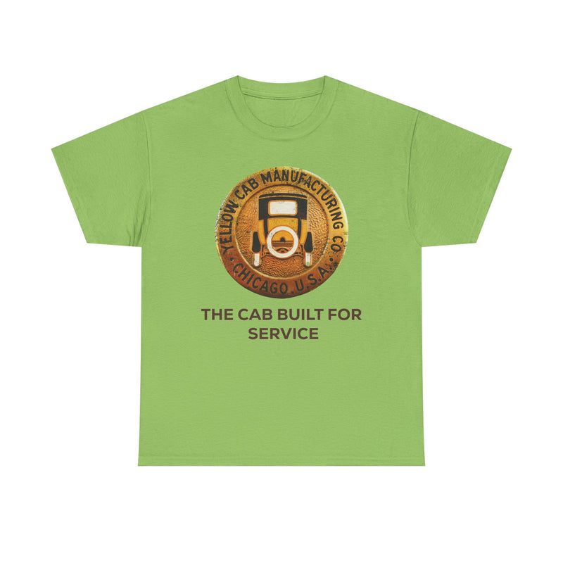 Load image into Gallery viewer, Yellow Cab Manufacturing Company The Cab Built For Service Chicago Illinois T-shirt