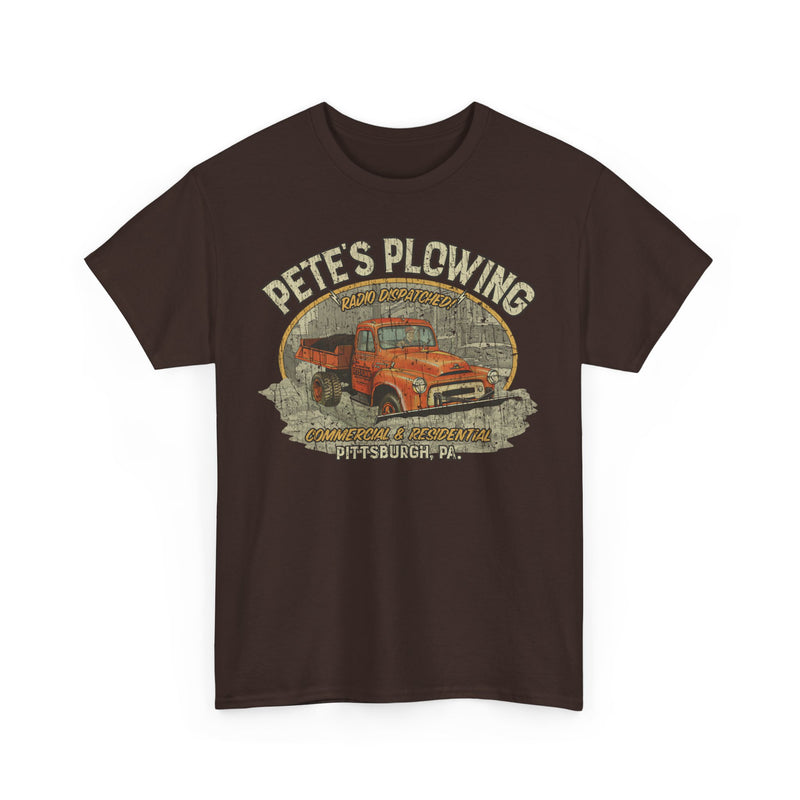 Load image into Gallery viewer, Petes Plowing Pittsburgh Pennsylvania Nostalgic T-shirt