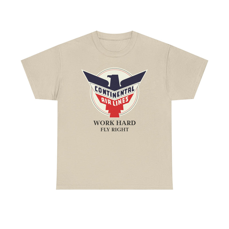 Load image into Gallery viewer, Continental Airlines Red White Blue Eagle Work Hard Fly Right T-shirt