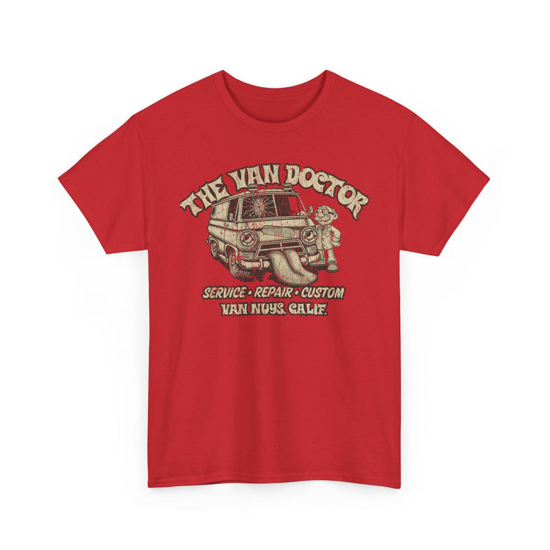Load image into Gallery viewer, The Van Doctor 1971 Van Nuys California Service Auto Body Car Shop T-shirt