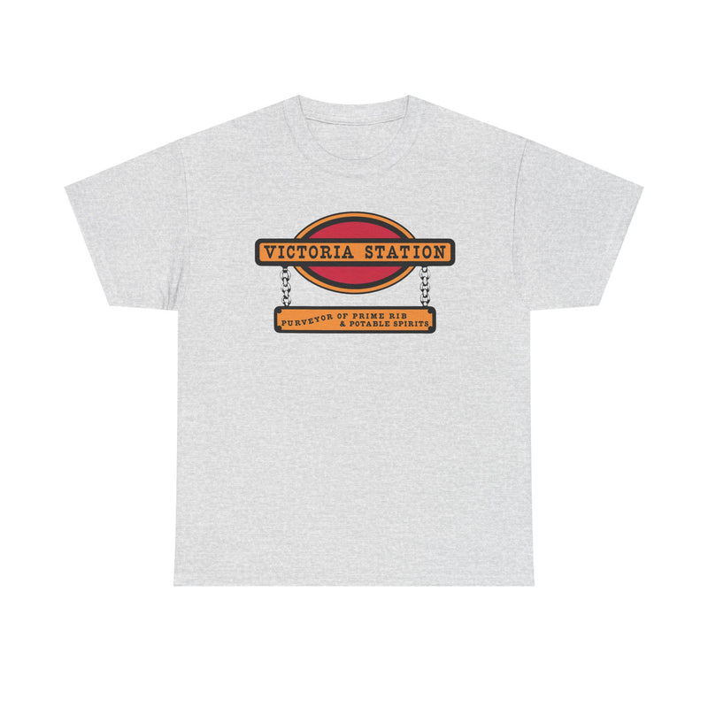 Load image into Gallery viewer, Victoria Station T-Shirt - Restaurant Industry Bankrupt Logo Tee