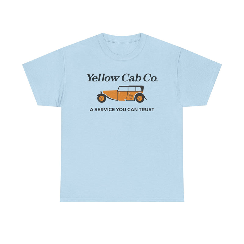 Load image into Gallery viewer, Yellow Cab Co A Service You Can Trust Vintage Taxi Logo Retro T-shirt