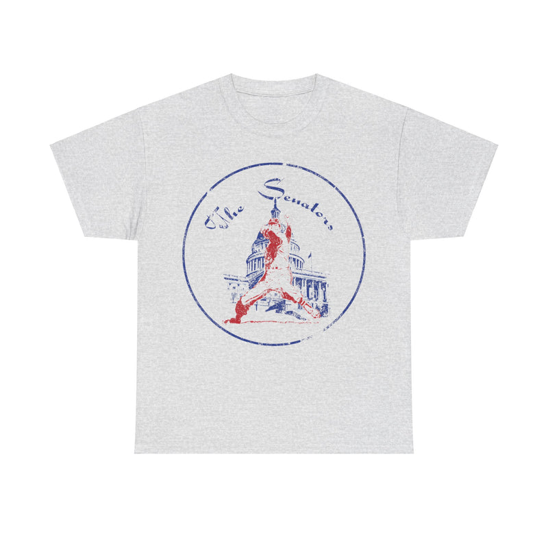 Load image into Gallery viewer, Washington DC Senators Red Blue Logo Baseball T-shirt